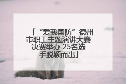 “爱我国防”德州市职工主题演讲大赛决赛举办 25名选手脱颖而出