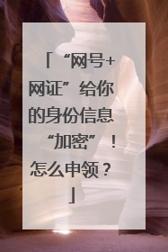 “网号+网证”给你的身份信息“加密”！怎么申领？