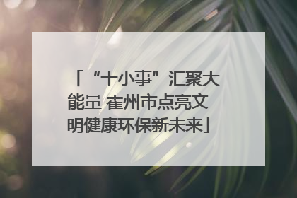 “十小事”汇聚大能量 霍州市点亮文明健康环保新未来