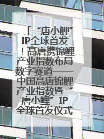 “唐小鲤”IP全球首发！高唐携锦鲤产业指数布局数字赛道——中国高唐锦鲤产业指数暨“唐小鲤”IP全球首发仪式在杭州举行