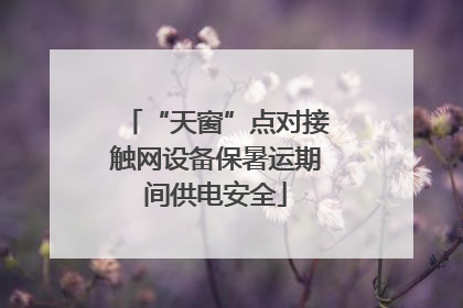 “天窗”点对接触网设备保暑运期间供电安全
