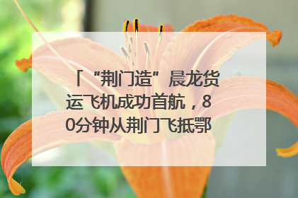 “荆门造”晨龙货运飞机成功首航，80分钟从荆门飞抵鄂州花湖机场