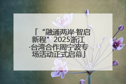 “融通两岸·智启新程”2025浙江·台湾合作周宁波专场活动正式启幕