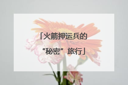 火箭押运兵的“秘密”旅行