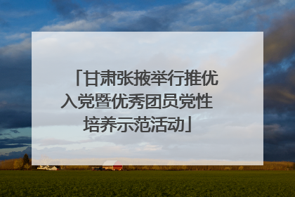 甘肃张掖举行推优入党暨优秀团员党性培养示范活动