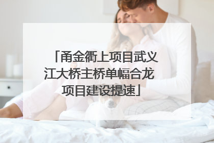 甬金衢上项目武义江大桥主桥单幅合龙 项目建设提速