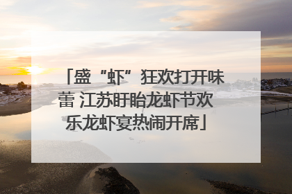 盛“虾”狂欢打开味蕾 江苏盱眙龙虾节欢乐龙虾宴热闹开席