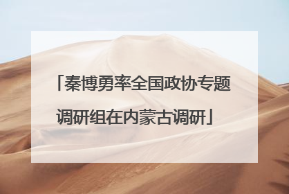 秦博勇率全国政协专题调研组在内蒙古调研