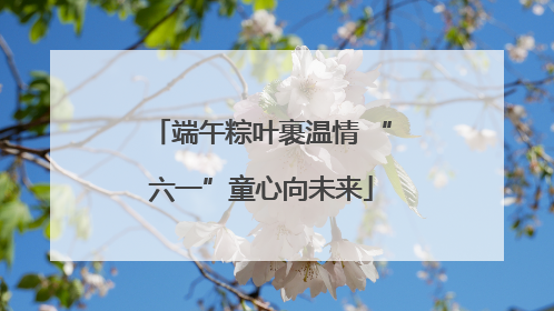 端午粽叶裹温情 “六一”童心向未来