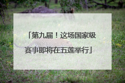 第九届！这场国家级赛事即将在五莲举行