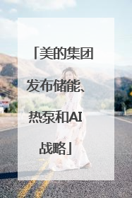 美的集团发布储能、热泵和AI战略