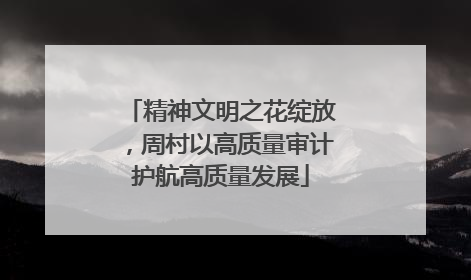 精神文明之花绽放，周村以高质量审计护航高质量发展