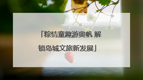粽情童趣游奥帆 解锁岛城文旅新发展
