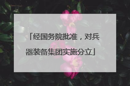 经国务院批准，对兵器装备集团实施分立