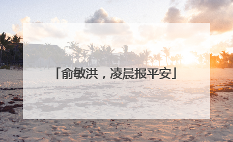 俞敏洪，凌晨报平安