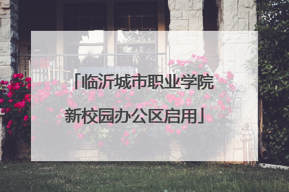 临沂城市职业学院新校园办公区启用