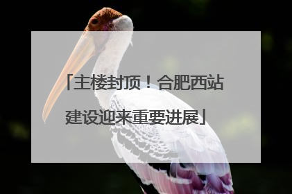 主楼封顶！合肥西站建设迎来重要进展