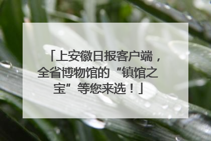 上安徽日报客户端，全省博物馆的“镇馆之宝”等您来选！