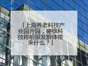 上海养老科技产业园开园，硬核科技将给银发群体带来什么？