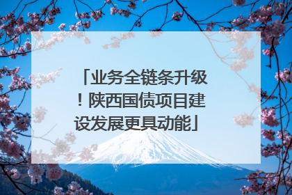业务全链条升级！陕西国债项目建设发展更具动能
