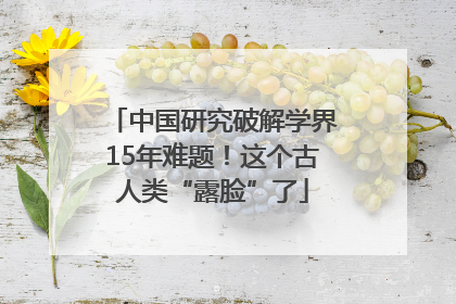 中国研究破解学界15年难题！这个古人类“露脸”了