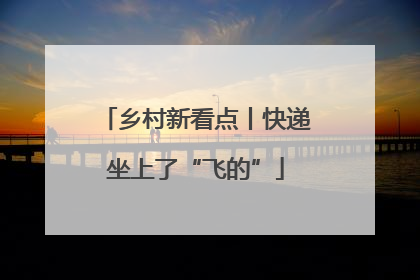 乡村新看点丨快递坐上了“飞的”