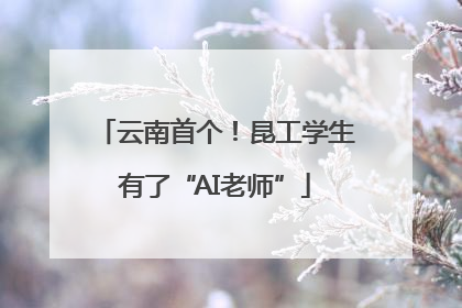 云南首个！昆工学生有了“AI老师”