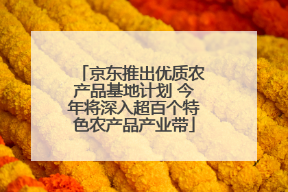 京东推出优质农产品基地计划 今年将深入超百个特色农产品产业带