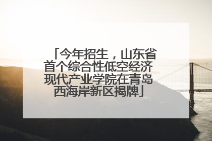 今年招生，山东省首个综合性低空经济现代产业学院在青岛西海岸新区揭牌