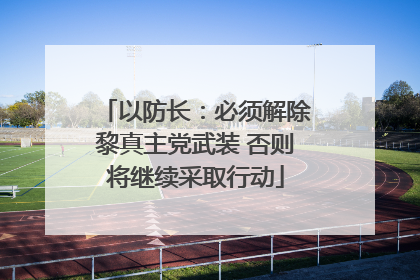 以防长：必须解除黎真主党武装 否则将继续采取行动