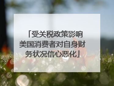 受关税政策影响 美国消费者对自身财务状况信心恶化