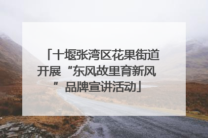 十堰张湾区花果街道开展“东风故里育新风”品牌宣讲活动