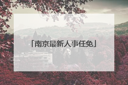 南京最新人事任免