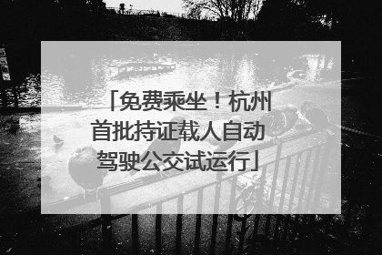 免费乘坐！杭州首批持证载人自动驾驶公交试运行