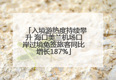 入境游热度持续攀升 海口美兰机场口岸过境免签旅客同比增长187%