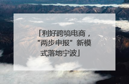 利好跨境电商，“两步申报”新模式落地宁波