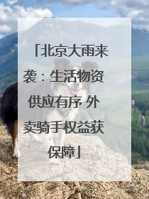 北京大雨来袭：生活物资供应有序 外卖骑手权益获保障