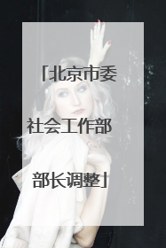 北京市委社会工作部部长调整