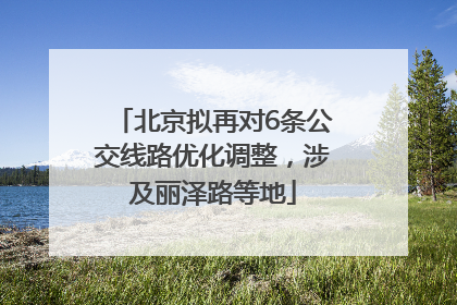 北京拟再对6条公交线路优化调整，涉及丽泽路等地