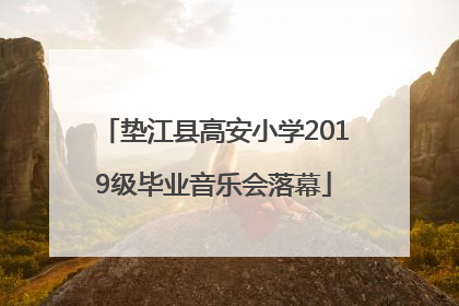 垫江县高安小学2019级毕业音乐会落幕