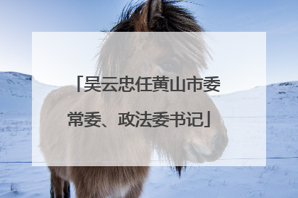 吴云忠任黄山市委常委、政法委书记
