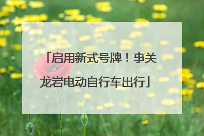 启用新式号牌！事关龙岩电动自行车出行