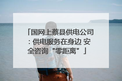 国网上蔡县供电公司：供电服务在身边 安全咨询“零距离”