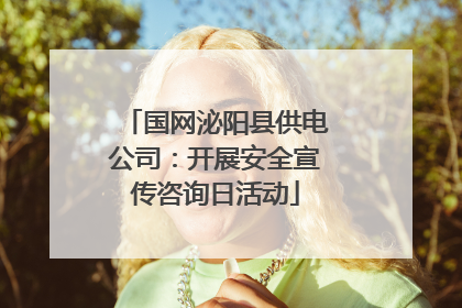 国网泌阳县供电公司：开展安全宣传咨询日活动