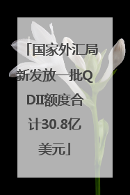 国家外汇局新发放一批QDII额度合计30.8亿美元