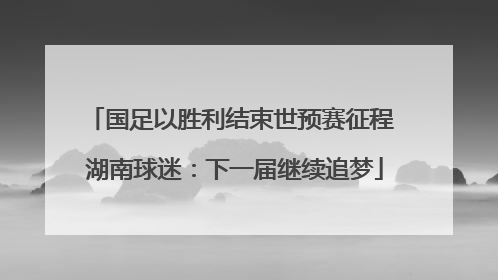 国足以胜利结束世预赛征程 湖南球迷：下一届继续追梦