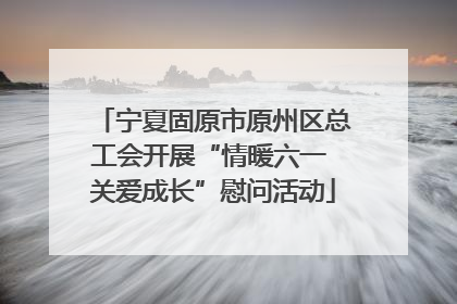 宁夏固原市原州区总工会开展“情暖六一 关爱成长”慰问活动