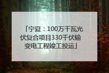 宁夏：100万千瓦光伏复合项目330千伏输变电工程竣工投运