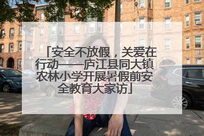 安全不放假，关爱在行动——庐江县同大镇农林小学开展暑假前安全教育大家访