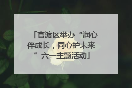 官渡区举办“润心伴成长，同心护未来”六一主题活动